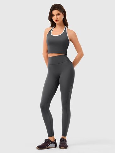 High Waisted Workout Leggings for Women with No Front Seam & Tummy Control, Sculpting Activewear for Yoga, Pilates & Running in Saudi Arabia