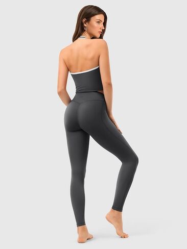 High Waisted Workout Leggings for Women with No Front Seam & Tummy Control, Sculpting Activewear for Yoga, Pilates & Running in Saudi Arabia