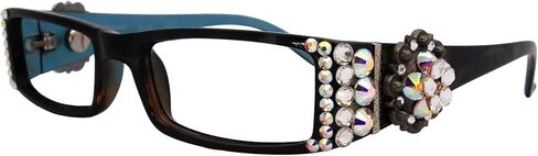 NY FIFTH AVENUE The Medallion، (Bling) نظارات قراءة للنساء W (شفاف، AB) كريستالات أوروبية غربية in Saudi Arabia