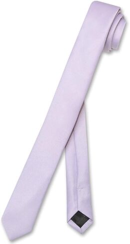 Vesuvio Napoli Narrow NeckTie Extra Skinny PINK Color Men's Thin 1.5" Neck Tie in Kuwait