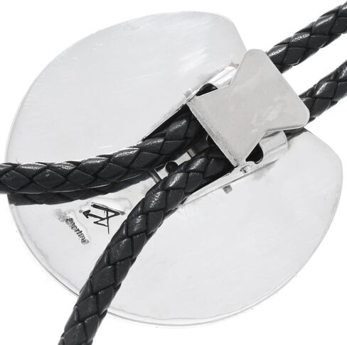 Alltribes Navajo Sterling Horseshoe Blue Turquoise Bolo Tie Realistic and Textured Design on Genuine Leather 0341 in Saudi Arabia