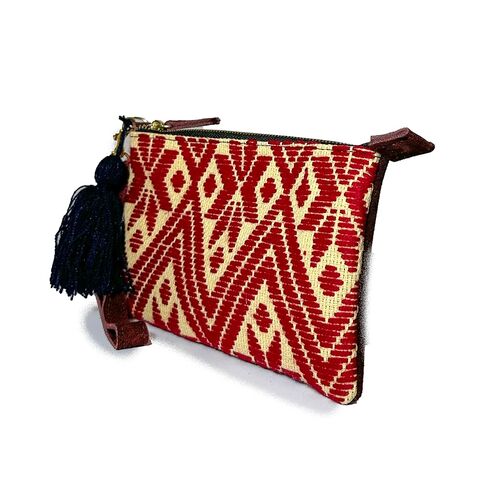 Purse "Erika", made by Jühue Artesanal, Handmade purse made in Mexico, Multicolor Purse, hand embroidery, unique piece, Embroidered purse, Mexican embroidery, Made in Mexico, Suede Purse in Saudi Arabia