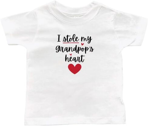 Grandpop Themed Toddler T-Shirts, Grandson or Granddaughter Present, Kid Shirt, Valentine's in Saudi Arabia
