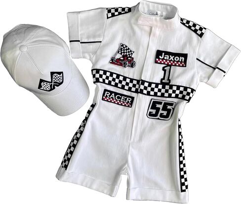 Handmade Race Car Driver Costume for Toddlers - Halloween Costume, Cars Boys Racing Outfit, Toddler Racer Suit in Saudi Arabia