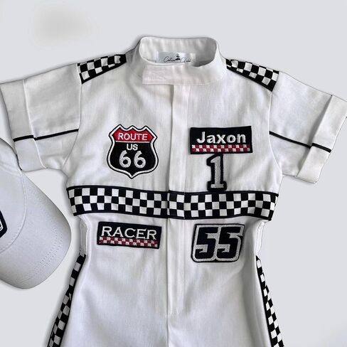 Handmade Race Car Driver Costume for Toddlers - Halloween Costume, Cars Boys Racing Outfit, Toddler Racer Suit in Saudi Arabia