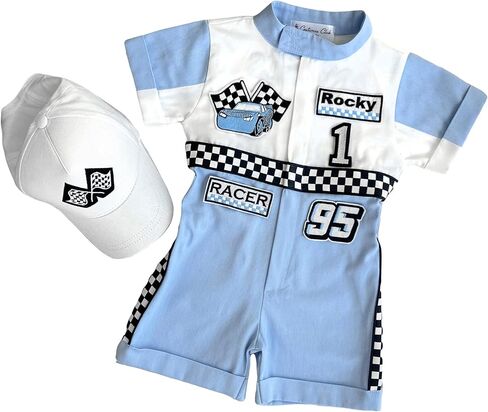 Handmade Race Car Driver Costume for Toddlers - Halloween Costume, Cars Boys Racing Outfit, Toddler Racer Suit in Saudi Arabia