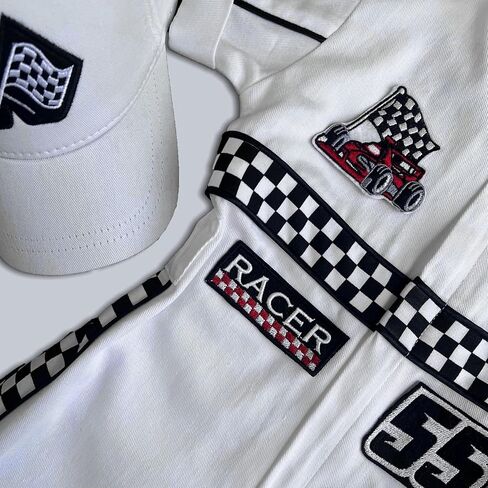 Handmade Race Car Driver Costume for Toddlers - Halloween Costume, Cars Boys Racing Outfit, Toddler Racer Suit in Saudi Arabia