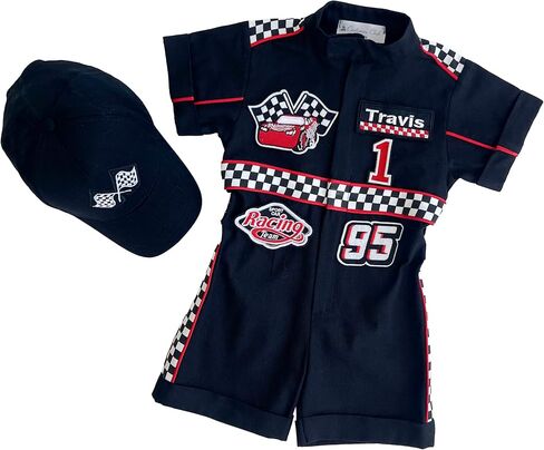 Handmade Race Car Driver Costume for Toddlers - Halloween Costume, Cars Boys Racing Outfit, Toddler Racer Suit in Saudi Arabia