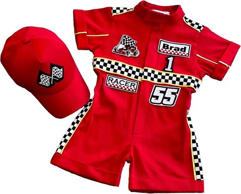 Handmade Race Car Driver Costume for Toddlers - Halloween Costume, Cars Boys Racing Outfit, Toddler Racer Suit in Saudi Arabia