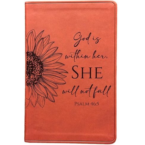 Farm and Posh ESV Large Print Value Thinline Bible – Chestnut TruTone Faux Leather | English Standard Version with Concordance, 10 pt Font & Double-Column Layout (Sunflower) in Saudi Arabia