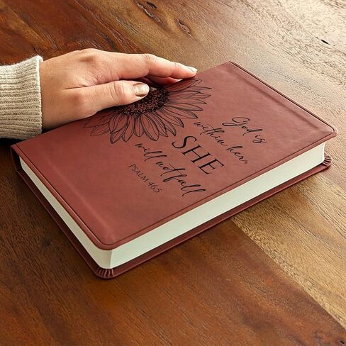 Farm and Posh ESV Large Print Value Thinline Bible – Chestnut TruTone Faux Leather | English Standard Version with Concordance, 10 pt Font & Double-Column Layout (Sunflower) in Saudi Arabia