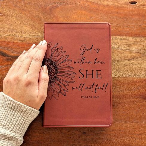 Farm and Posh ESV Large Print Value Thinline Bible – Chestnut TruTone Faux Leather | English Standard Version with Concordance, 10 pt Font & Double-Column Layout (Sunflower) in Saudi Arabia