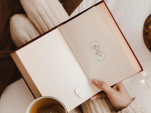 Book Embosser Personalized, Wildflower Library Stamp Custom, Tall Ex Libris Stamper, Multiple Design Options in Saudi Arabia