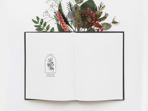 Book Embosser Personalized, Wildflower Library Stamp Custom, Tall Ex Libris Stamper, Multiple Design Options in Saudi Arabia