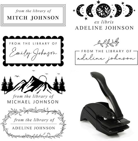 Personalized from The Library of Embosser Stamp, Custom This Book Belongs to Self-Inking Stamper, Mutiple Designs in Saudi Arabia