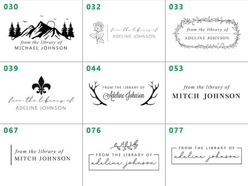 Personalized from The Library of Embosser Stamp, Custom This Book Belongs to Self-Inking Stamper, Mutiple Designs in Saudi Arabia
