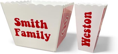 Personalized Custom Text Name Popcorn Bucket - Family Movie Night - Reusable - Retro Tub - Party Favors in Saudi Arabia