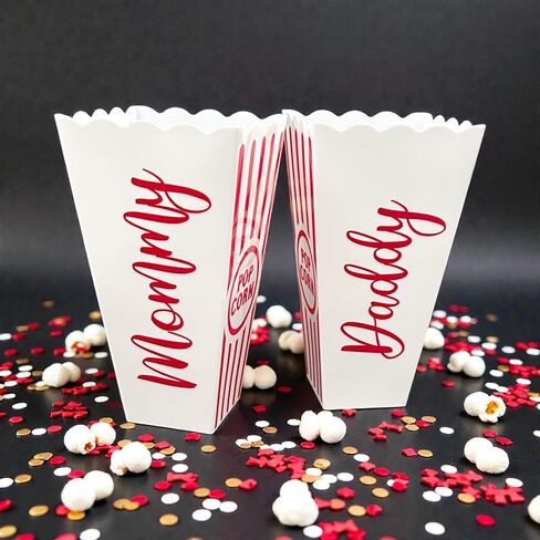 Personalized Custom Text Name Small Popcorn Bucket - Family Movie Night - Reusable - Birthday Party Favors in Saudi Arabia