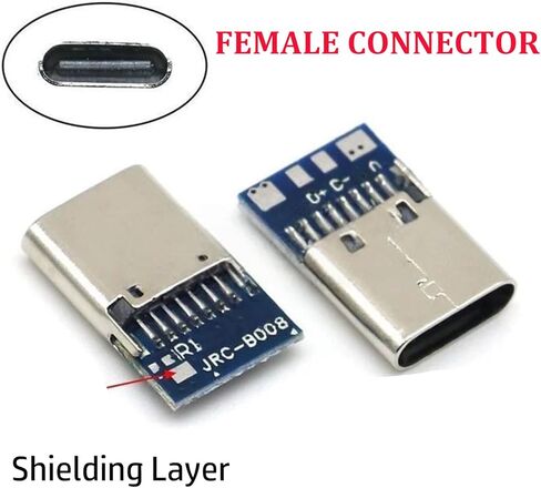10PCS USB C Male Breakout Board– Type C Male Plugs Breakout Board for Soldering, High-Speed USB C Breakout Module in Saudi Arabia