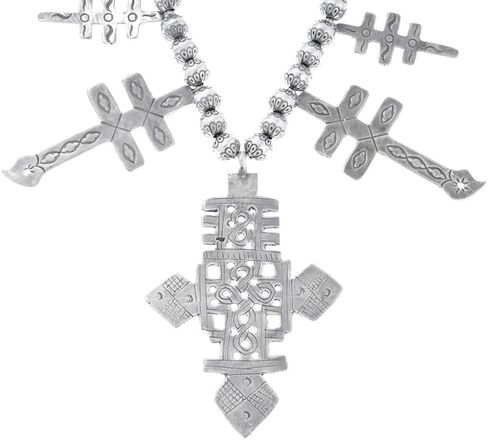 Alltribes Native American All Sterling Silver Dragonfly Cross Squash Blossom Necklace Traditional 1880's Pattern 0025 in Saudi Arabia