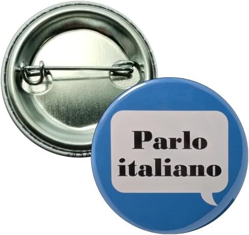Parlo italiano (I speak Italian) pins - 1.25 inch buttons - Pack of 12 pinback buttons in Saudi Arabia