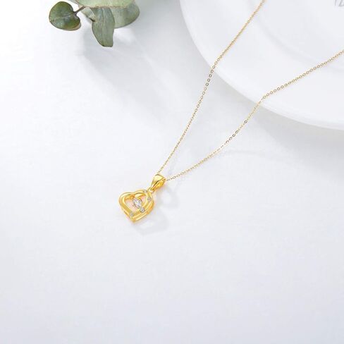 قلادة صليب صغيرة من الذهب الحقيقي عيار 18 قيراط للنساء | قلادة صليب إيمانية بسيطة من الذهب الأصفر مع سلسلة مجوهرات كوبية إيطالية هدية لها، والأم، والزوجة، والفتيات in Kuwait