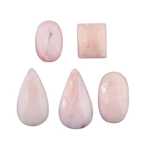 5pcs, Natural Prehnite Gemstones, Bulk Loose Cabochon Supplies for Jewelry Making, Wholesale Polished Stones, Chakra Healing Crystals, Wire Wrapping, Gem Collection in Saudi Arabia