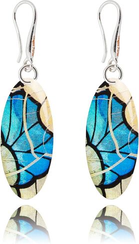 Classy Flower Design Dangle Earrings for Women, Delicate Oval Jewelry in Saudi Arabia