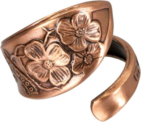 حلقة ملعقة من النحاس الصلب قابلة للتعديل مع تصميم زهرة قرانيا ونقش تينيسي على الحزام in Kuwait