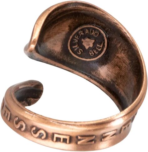 حلقة ملعقة من النحاس الصلب قابلة للتعديل مع تصميم زهرة قرانيا ونقش تينيسي على الحزام in Kuwait