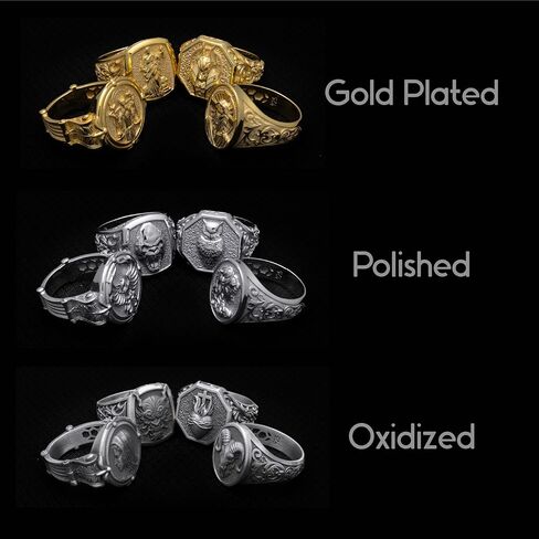 Fox Portrait Engraved 925K Silver Signet Men Ring, Handmade Animal Fox Men Ring for Boyfriend, Good Luck Jewelry for Husband, Birthday Gift in Saudi Arabia
