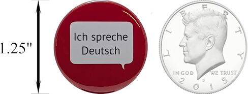 Ich spreche Deutsch (I speak German) pins - 1.25 inch buttons - Pack of 12 pinback buttons in Saudi Arabia