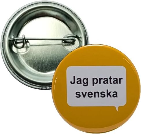 Jag pratar svenska (I speak Swedish) pins - 1.25 inch buttons - Pack of 12 pinback buttons in Saudi Arabia