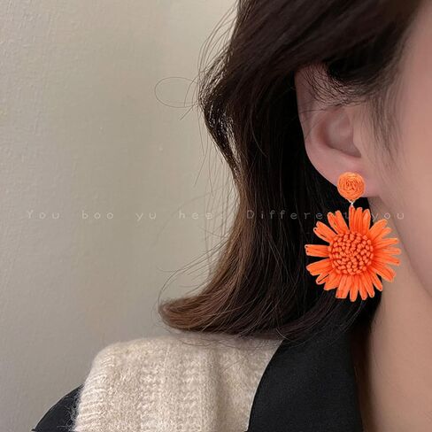 Raffia Earrings for Women Summer Earrings for Women 2024 Rattan Earrings Boho Straw Drop Earrings Beach Vacation Outfits for Women Jewelry Gifts in Saudi Arabia