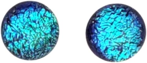 Turquoise Dichroic Post Earrings in Saudi Arabia