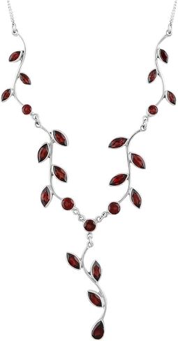 Natural Gemstones Designer Dainty Necklace, 925 Sterling Silver, Handmade, Bohemian, Fashion Women's Necklace, Birthstone, Bridal, Birthday Gift for Her, 20 inches in Saudi Arabia