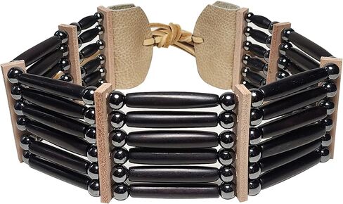 Traditional 6 Row Buffalo Bone Hairpipe Beads Tribal Choker Necklace in Saudi Arabia