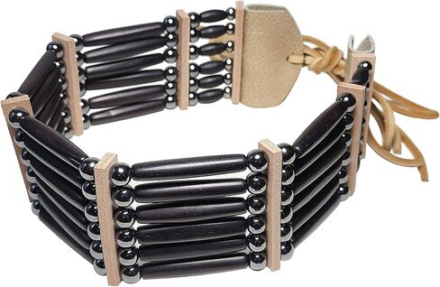 Traditional 6 Row Buffalo Bone Hairpipe Beads Tribal Choker Necklace in Saudi Arabia