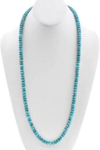 Alltribes Genuine Gem Grade Turquoise Rondelles Beaded Navajo Necklace Single Strand 0232 in Saudi Arabia