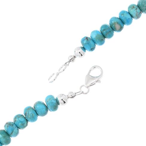 Alltribes Genuine Gem Grade Turquoise Rondelles Beaded Navajo Necklace Single Strand 0232 in Saudi Arabia