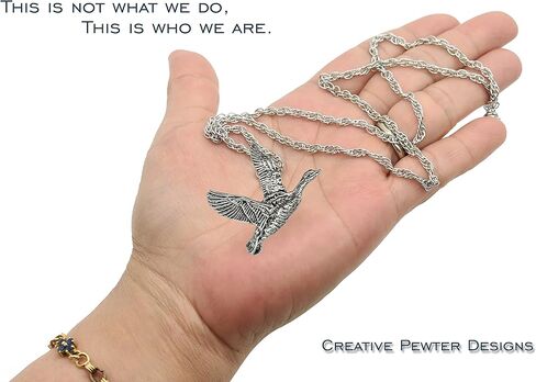 Canadian Goose Pendant, Pewter, 1.75 Inches, 100% Handmade in the USA, Bird, Flying, Realistic, Metal, Necklace, Charm, Over 3100 Unique Designs in Saudi Arabia