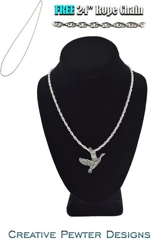 Canadian Goose Pendant, Pewter, 1.75 Inches, 100% Handmade in the USA, Bird, Flying, Realistic, Metal, Necklace, Charm, Over 3100 Unique Designs in Saudi Arabia