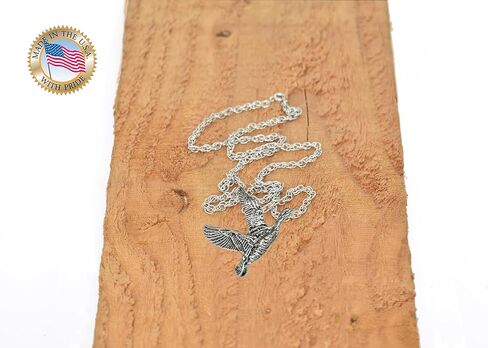 Canadian Goose Pendant, Pewter, 1.75 Inches, 100% Handmade in the USA, Bird, Flying, Realistic, Metal, Necklace, Charm, Over 3100 Unique Designs in Saudi Arabia