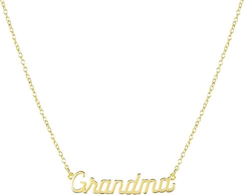 Grandma Necklace | Handmade in the USA, 14K Gold Fill Chain & Plated Charm in Saudi Arabia
