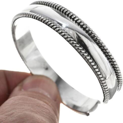 Alltribes All Sterling Silver Navajo Cuff Mens or Ladies Easy to Accessorize Bracelet 0001 in Kuwait