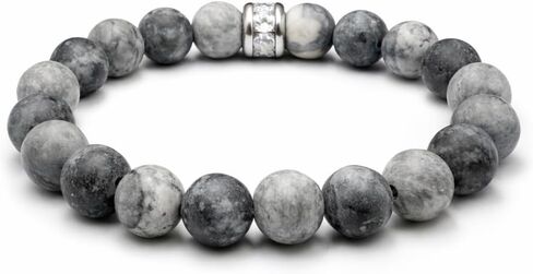 Kartini Studio Men's Bracelet, Jasper and Larvikite Stone Beads Bracelet, Men's Quality Bead Jewelry in Saudi Arabia