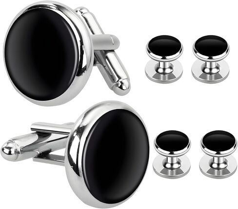 Cuff Links Mens, Tuxedo Studs Set, Durable Brass Cufflinks for Men, Perfect for Wedding,Banquet,Ceremony,Gift Giving in Saudi Arabia