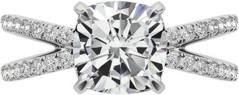 Gemonite اليدوية 2 CT وسادة قطع مويسانيتي عديم اللون خواتم الذكرى السنوية للنساء عبر أكثر المخفية هالة العتيقة خاتم الزفاف خاتم الخطوبة وعد هدية لها 925 الفضة الاسترليني in Kuwait