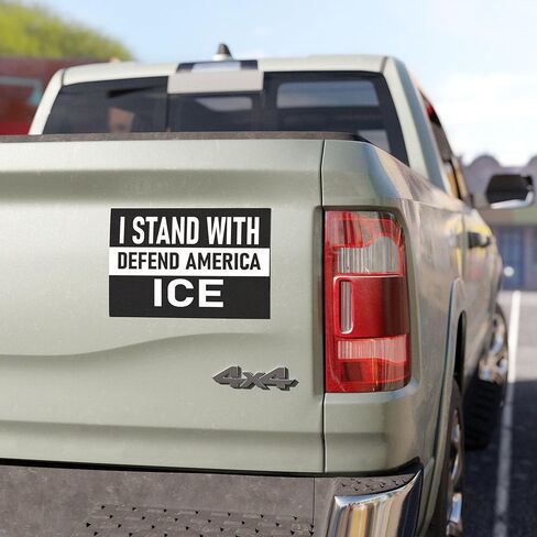 أنا أقف مع ملصق ICE 4x7 للدفاع عن أمريكا واحترام ملصقات القانون in Kuwait
