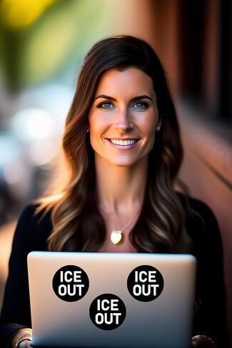 3 ملصقات ICE Out مقاس 2.5 سم ملصق هجرة ترامب الدائري الرائع in Kuwait